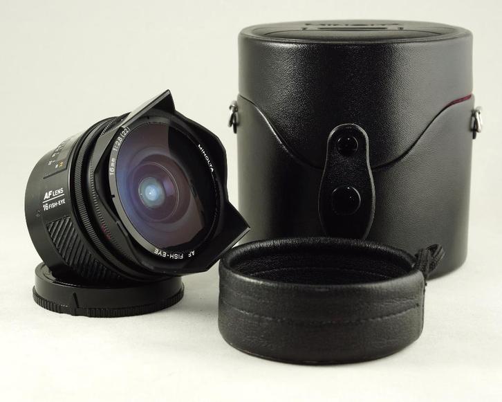 Minolta AF 16mm 2.8 Fish-Eye, Audio, Tv en Foto, Fotografie | Lenzen en Objectieven, Zo goed als nieuw, Groothoek Fisheye-lens