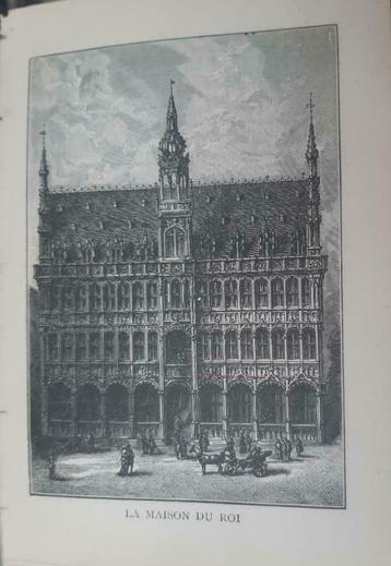 16 / Brussel La maison du Roi. Houtgravure uit 1892 beschikbaar voor biedingen
