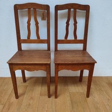 Vintage houten bistrostoelen boeren stoeltjes café stoelen 2 beschikbaar voor biedingen