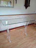 Vintage acryl met glas tafel, Huis en Inrichting, Ophalen, Zo goed als nieuw