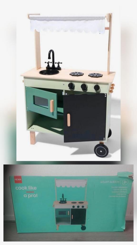 Nieuwe HEMA Speelkeuken - Nooit gebruikt!, Kinderen en Baby's, Speelgoed | Speelkeukens, Nieuw, Speelkeuken, Hout, Ophalen