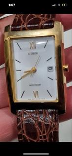 Citizen vintage  Polshorloge - Gouden Kast & Lederen Band, Seiko, Polshorloge, Ophalen of Verzenden, Goud