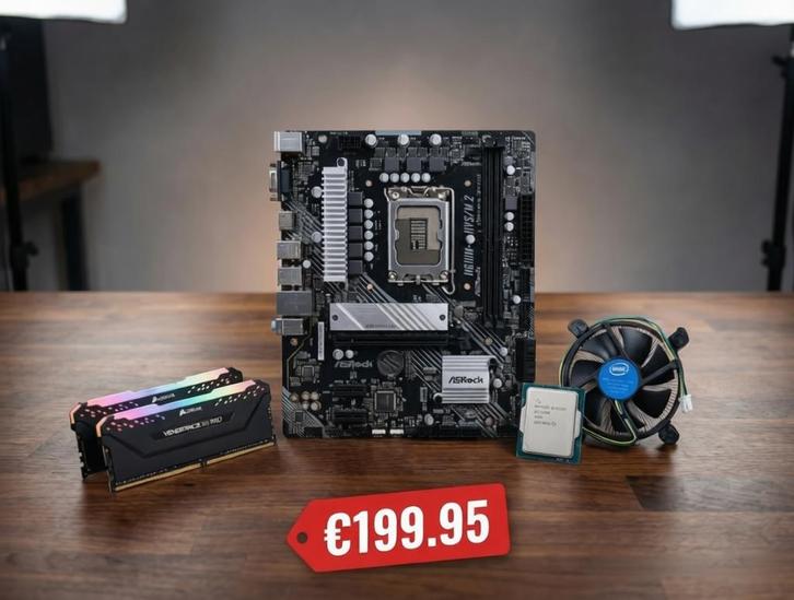 Moederbord, 16GB ram, i3 12100 met koeler + dozen & garantie, Computers en Software, Moederborden, Zo goed als nieuw, DDR4, Ophalen of Verzenden