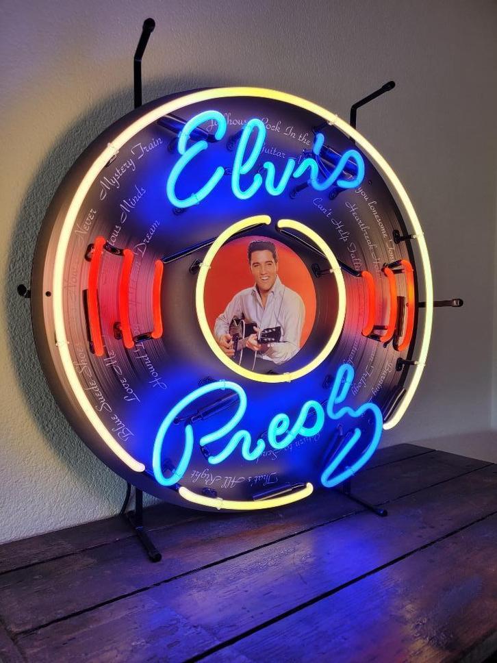 Elvis Presley neon lamp div. neonverlichting sixties fifties, Verzamelen, Merken en Reclamevoorwerpen, Zo goed als nieuw, Lichtbak of (neon) lamp