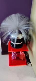 Vintage space age glasvezel lamp, Ophalen, Zo goed als nieuw, Minder dan 50 cm