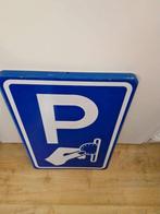 Mooi,oud verkeerbord betaald parkeren,relfecteerd,40x60cm, Ophalen of Verzenden
