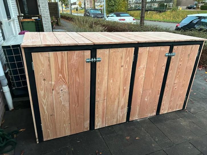 Douglas houten container ombouw, kliko hok, containerberging, Tuin en Terras, Tuinmeubel-accessoires, Nieuw, Ophalen