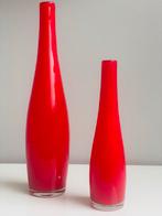 Set van 2 decoratieve glazen vazen, Huis en Inrichting, Nieuw, Ophalen of Verzenden, Glas, Minder dan 50 cm