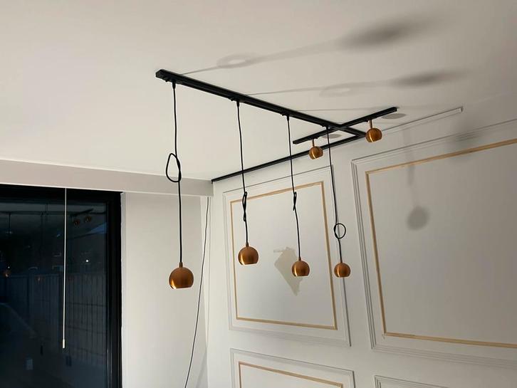 SLV 1 Fasesysteem Eettafel Hanglamp 6x lampen, Huis en Inrichting, Lampen | Hanglampen, Zo goed als nieuw, Minder dan 50 cm, Metaal