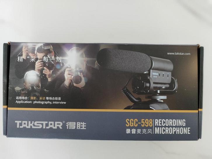 TAKSTAR SGC-598 Richtmicrofoon - Nieuw in doos, Muziek en Instrumenten, Microfoons, Nieuw, Overige typen, Ophalen of Verzenden