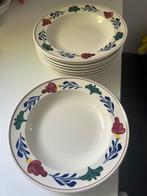 8 boerenbont borden, Huis en Inrichting, Keuken | Servies, Ophalen of Verzenden, Zo goed als nieuw, Bord(en), Aardewerk