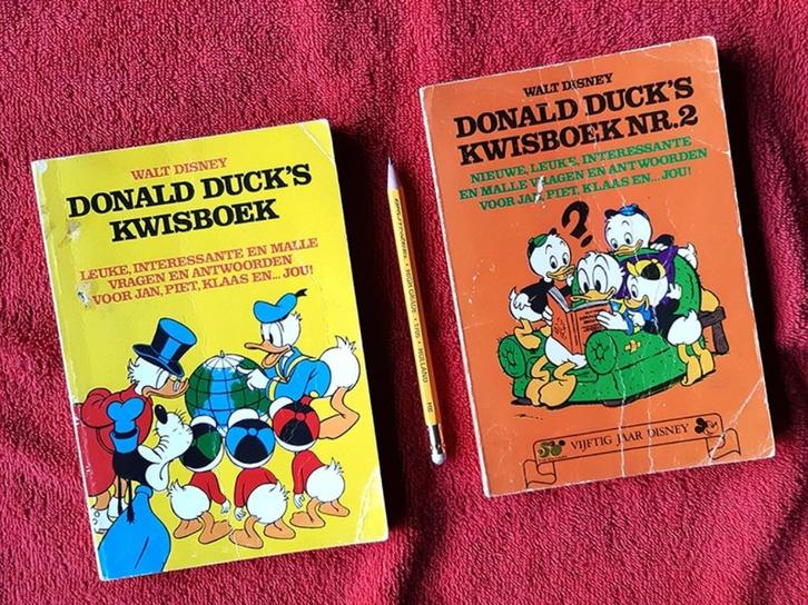 Donald Duck’s Kwisboek deel 1 en deel 2. Beide delen 1e druk, Boeken, Stripboeken, Gelezen, Meerdere stripboeken, Verzenden