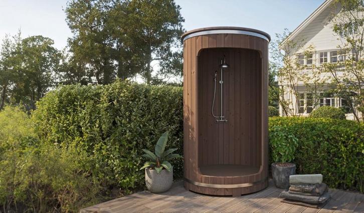 Buitendouche Barrel Ø130 cm, Tuin en Terras, Zwembad-toebehoren, Nieuw, Overige typen, Ophalen of Verzenden