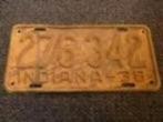 Kentekenplaat licenseplate Indiana 1938 USA, Ophalen of Verzenden, Gebruikt, Auto's