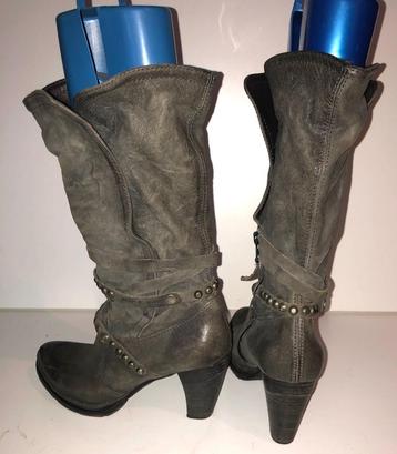 Airstep Stoer grijs leren cowboylaarzen maat 40 beschikbaar voor biedingen