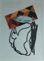 Geert Baas(1955) Gem Techniek "Compositie met Bord " Ges Ged, Ophalen of Verzenden