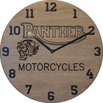 Themaklok met een Panther motor logo, Ophalen of Verzenden, Nieuw, Wandklok