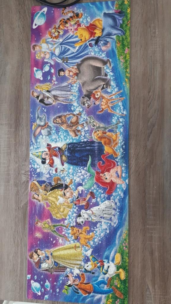 Disney family panorama puzzel 1000 compleet clementoni 30784, Ophalen of Verzenden, Overige figuren, Gebruikt, Overige typen