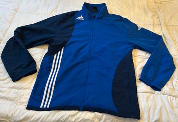 Adidas Entrada jacket xxl / xxxl (46/48) blauw zwart wit log beschikbaar voor biedingen