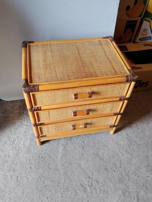 Vintage rotan ladekastje (2 stuks lees de advertentie), Huis en Inrichting, Kasten | Ladekasten, Zo goed als nieuw, Minder dan 100 cm