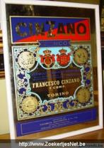 CINZANO REKLAME SPIEGEL, Ophalen of Verzenden, Gebruikt, Reclamebord