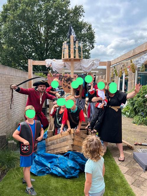 Piraten kinderfeestje verhuur of verkoop, Hobby en Vrije tijd, Feestartikelen, Nieuw, Versiering, Verjaardag, Ophalen