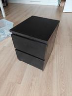 Ikea Malm Nachtkastje - Zwart, Ophalen, Minder dan 45 cm, Zo goed als nieuw, Minder dan 55 cm