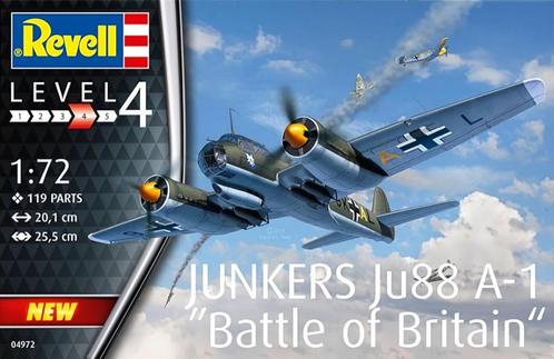 Revell 1/72 Junkers Ju88 A-1 Battle of Britain, Hobby en Vrije tijd, Modelbouw | Vliegtuigen en Helikopters, Nieuw, Vliegtuig