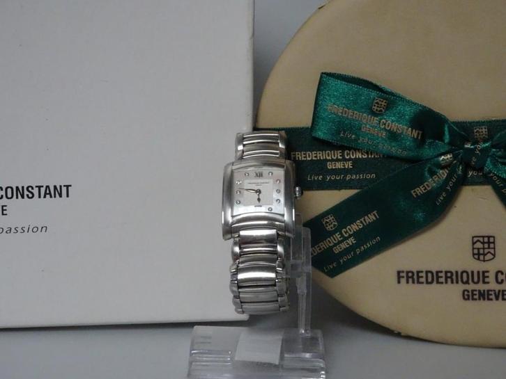 Frederique Constant Delight Carree | 10 Diamanten | Met doos, Sieraden, Tassen en Uiterlijk, Horloges | Dames, Gebruikt