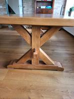 Eikenhouten Tafel - Handgemaakt - 100x220cm, Huis en Inrichting, Tafels | Eettafels, Ophalen, Gebruikt, Eikenhout, 200 cm of meer