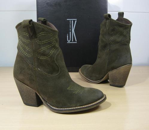 Nieuw JK leer bruin groen enkellaarsjes met hak maat 36, Kleding | Dames, Schoenen, Nieuw, Lage of Enkellaarzen, Bruin, Ophalen of Verzenden