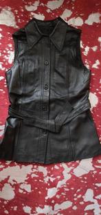 DAMA PARIS zwart mouwloos lederen vest-gilet-jasje maat 36, Verzenden, Zwart, DAMA PARIS, Zo goed als nieuw