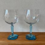 2x Bombai Sapphire Gin Tonic Glazen met Blauwe Voet, Ophalen of Verzenden, Zo goed als nieuw, Overige typen