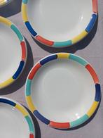 Vintage kleurrijke borden Italy, set van 6, Huis en Inrichting, Keuken | Servies, Ophalen of Verzenden, Zo goed als nieuw, Overige stijlen