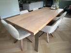 Massief licht eiken houten tafel, Huis en Inrichting, Tafels | Eettafels, Ophalen, Eikenhout, 200 cm of meer, 50 tot 100 cm