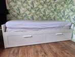Ikea Brimnes bedframe, Ophalen, 90 cm, Eenpersoons, Wit