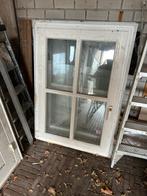 2x kozijn hardhout gebruikt, Doe-het-zelf en Verbouw, Gebruikt, Raamkozijn, Inclusief glas, 75 tot 150 cm