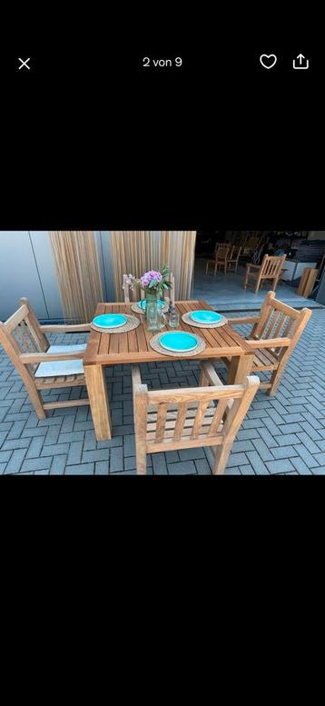 Borek Barlow Tyrie Tuinset Stoelen Tafel teak top beschikbaar voor biedingen