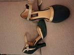 Top Vintage pumps groen suède leer goud 39 nieuw, Ophalen of Verzenden, Nieuw, Groen