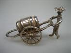 Zilver oud miniatuur handkar met whiskyton uit ca. 1979, Antiek en Kunst, Verzenden, Zilver