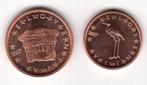 1 en 2 eurocent Slovenie 2007 - UNC, Postzegels en Munten, Munten | Europa | Euromunten, Setje, Overige waardes, Slovenië, Verzenden