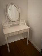 Tectake Kaptafel make up tafel wit hout met spiegel, Ophalen, Minder dan 50 cm, Zo goed als nieuw, Minder dan 100 cm