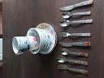 kinderservies en bestek 2 sets 7-delig (Auerhahn), Ophalen of Verzenden, Zo goed als nieuw