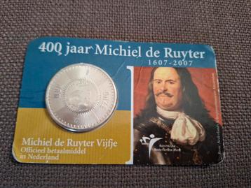 Coincart vijfje 400 jaar Michiel de Ruyter beschikbaar voor biedingen