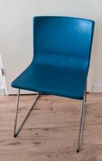 Ikea Bernard eetkamerstoel (echt leer), Huis en Inrichting, Stoelen, Ophalen, Gebruikt, Blauw, Leer