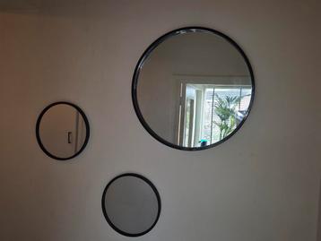 Zwarte spiegels - set van 3 beschikbaar voor biedingen