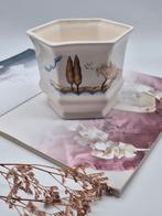 Keramische Bloempot Handgeschilderd Landschap, Tuin en Terras, Bloempotten, Zo goed als nieuw, Overige vormen, Aardewerk, Tuin