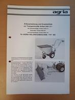 Onderdelenboek en aanbouwhandleiding Agria multifunctionele, Ophalen of Verzenden, Gelezen, Tractor en Landbouw