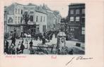 Tiel - Markt en Voorstad veeeeel mensen, Ophalen of Verzenden, Voor 1920, Gelopen, Gelderland
