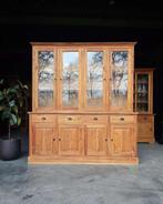 Grote teakhouten Buffetkast | Teak Vitrinekast | #2498, Huis en Inrichting, Kasten | Buffetkasten, Niet ingevuld, Gebruikt, 200 cm of meer